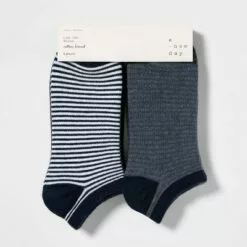 Women's Striped 6pk Low Cut Socks - A New Day™ 4-10 Cool Mix