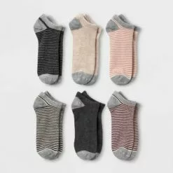 Women's Striped 6pk Low Cut Socks - A New Day™ 4-10 Cool Mix -A New Day popular shop unnamed file 4221