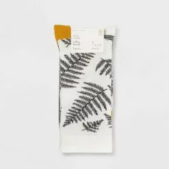 Women's Fern 3pk Crew Socks - A New Day™ Black 4-10