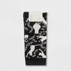 Women's Cat 3pk Crew Socks - A New Day™ Black 4-10