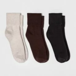Women's 3pk Mary Jane Fold Over Cuff Socks - A New Day™ 4-10 Gray Heather -A New Day popular shop unnamed file 4275