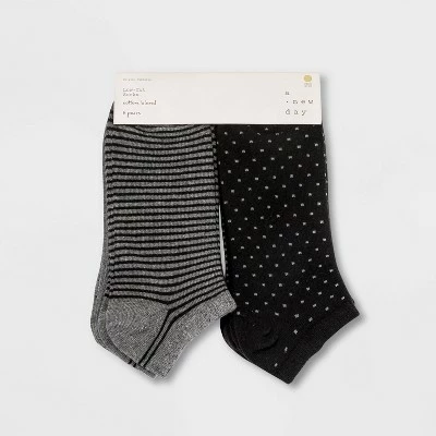Women's Multipattern 6pk Low Cut Socks - A New Day™ Black 4-10 3 Women's Multipattern 6pk Low Cut Socks - A New Day™ Black 4-10