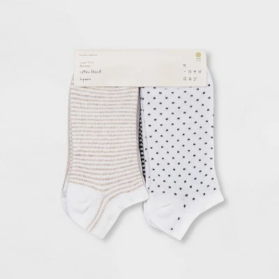 Women's Multipattern 6pk Low Cut Socks - A New Day™ White 4-10 3 Women's Multipattern 6pk Low Cut Socks - A New Day™ White 4-10