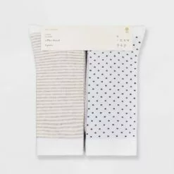 Women's Multipattern 6pk Crew Socks - A New Day™ White 4-10