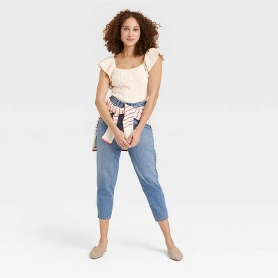 Women's Square Neck Ruffle Sweater Vest - A New Day™ 3 Women's Square Neck Ruffle Sweater Vest - A New Day™ - Image 2