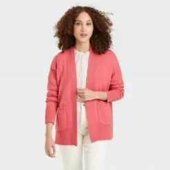 Women's Open-Front Cardigan - A New Day™ Pink -A New Day popular shop unnamed file 4299