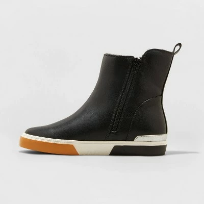 Women's Hattie High Top Fur Lined Sneakers - A New Day™ Black 3 Women's Hattie High Top Fur Lined Sneakers - A New Day™ Black