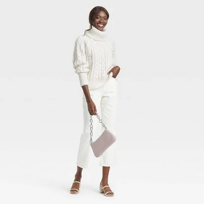 Women's Turtleneck Cable Knit Pullover Sweater - A New Day™ 4 Women's Turtleneck Cable Knit Pullover Sweater - A New Day™ - Image 2