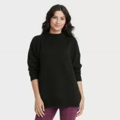 Women's Slouchy Mock Turtleneck Pullover Sweater - A New Day™ -A New Day popular shop unnamed file 4362