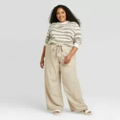 Women's Animal Print Crewneck Pullover Sweater - A New Day™ Cream L -A New Day popular shop unnamed file 4392