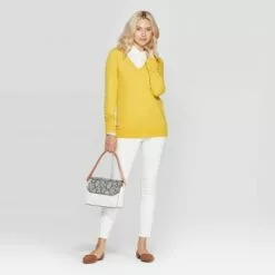 Women's Ribbed Cuff V-Neck Pullover Sweater - A New Day™ Gold M 7 Women's Ribbed Cuff V-Neck Pullover Sweater - A New Day™ Gold M -A New Day popular shop unnamed file 4396