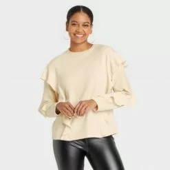 Women's Ruffle Sweatshirt - A New Day™ 8 Women's Ruffle Sweatshirt - A New Day™ -A New Day popular shop unnamed file 4417