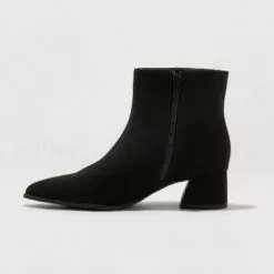 Women's Delilah Heeled Ankle Boots - A New Day™ Black