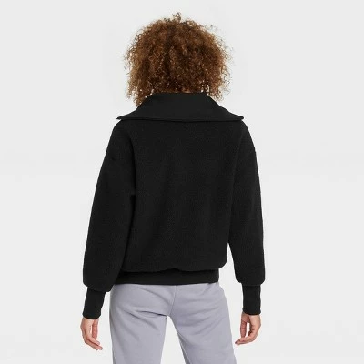 Women's Sherpa Quarter Zip Sweatshirt - A New Day™ 3 Women's Sherpa Quarter Zip Sweatshirt - A New Day™