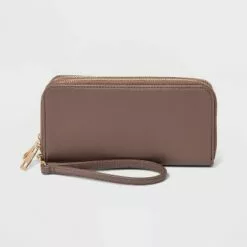 Women's Double Zip Wallet - A New Day™ Brown 19 Women's Double Zip Wallet - A New Day™ Brown -A New Day popular shop unnamed file 4513