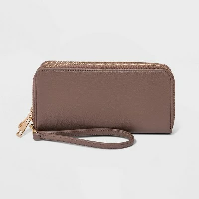 Women's Double Zip Wallet - A New Day™ Brown 9 Women's Double Zip Wallet - A New Day™ Brown - Image 7