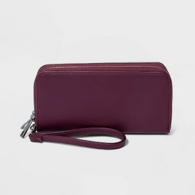 Women's Double Zip Wallet - A New Day™ Brown 12 Women's Double Zip Wallet - A New Day™ Brown - Image 10