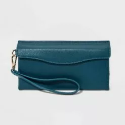 Flap Pouch with Folded Double Interior Wristlet - A New Day™ Blue -A New Day popular shop unnamed file 4543