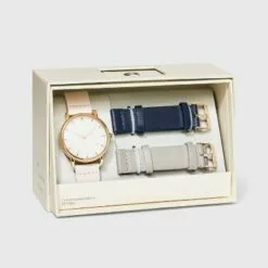 Women's Strap Watch with Changeable Straps - A New Day™ Beige/Navy/Gray 7 Women's Strap Watch with Changeable Straps - A New Day™ Beige/Navy/Gray -A New Day popular shop unnamed file 4574