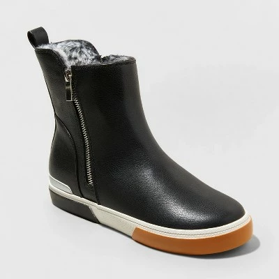 Women's Hattie High Top Fur Lined Sneakers - A New Day™ Black 6 Women's Hattie High Top Fur Lined Sneakers - A New Day™ Black - Image 4