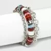 Mixed Cylinder Bead and Chain Bracelet Set 3pc - A New Day™ Metallic Silver -A New Day popular shop unnamed file 490