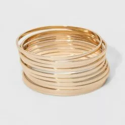 Bangle Bracelet 10pc - A New Day™ Gold