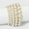 Faux Pearl Stretch Bracelet 5pc - A New Day™ White -A New Day popular shop unnamed file 514