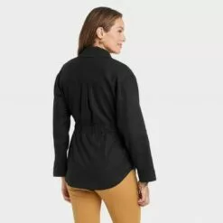 Women's Linen Utility Shirt Jacket - A New Day™