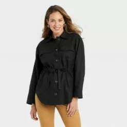 Women's Linen Utility Shirt Jacket - A New Day™ -A New Day popular shop unnamed file 525