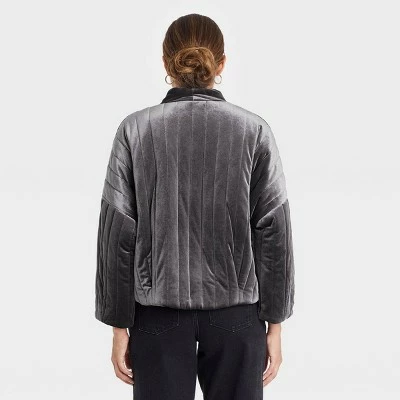 Women's Quilted Velvet Duster Jacket - A New Day™ Pink 3 Women's Quilted Velvet Duster Jacket - A New Day™ Pink