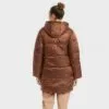 Women's Mid Length Shine Puffer Jacket - A New Day™