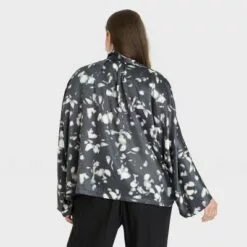 Women's Plus Size Floral Print Short Duster - A New Day™ One Size
