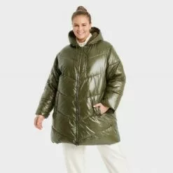 Women's Mid Length Wet Look Puffer Jacket - A New Day™ 8 Women's Mid Length Wet Look Puffer Jacket - A New Day™ -A New Day popular shop unnamed file 622
