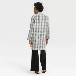 Women's Plaid Overcoat - A New Dayâ„¢ Gray
