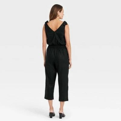 Women's Sleeveless Tie-Shoulder Jumpsuit - A New Day™ 3 Women's Sleeveless Tie-Shoulder Jumpsuit - A New Day™