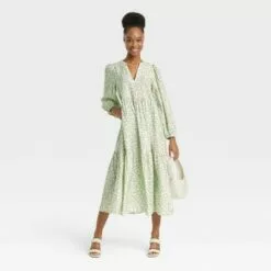 Women's Long Sleeve Tiered Dress - A New Day™ -A New Day popular shop unnamed file 682