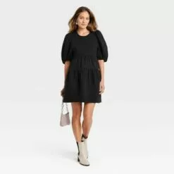 Women's Balloon 3/4 Sleeve Quilted Dress - A New Day™ -A New Day popular shop unnamed file 714