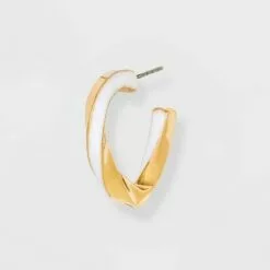 Twisted Hoop Earrings - A New Dayâ„¢ White