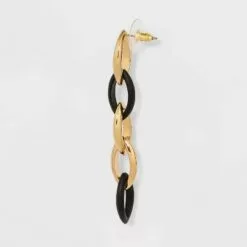 Dangle Link Earrings - A New Dayâ„¢ Black