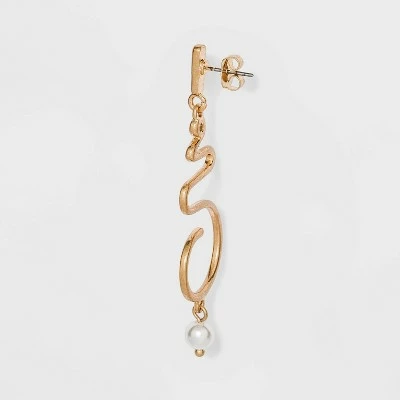 Open Squiggly Earrings - A New Day™ Gold 3 Open Squiggly Earrings - A New Day™ Gold