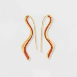 Squiggly Linear Earrings - A New Day™ Black -A New Day popular shop unnamed file 785
