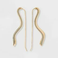 Squiggly Linear Earrings - A New Day™ Black -A New Day popular shop unnamed file 786