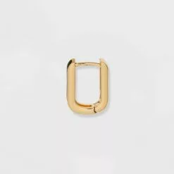 Enamel Square Huggie Hoop Earrings - A New Dayâ„¢ Black
