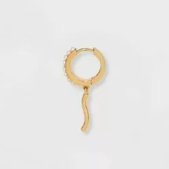 Dangle Hoop Earrings - A New Day™ Metallic Gold