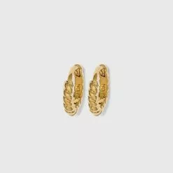 14K Gold Plated Twist Huggie Hoop Earrings - A New Day™ -A New Day popular shop unnamed file 804