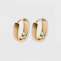 14K Gold Plated Oval Hoop Drop Earrings - A New Day™ 7 14K Gold Plated Oval Hoop Drop Earrings - A New Day™ -A New Day popular shop unnamed file 826