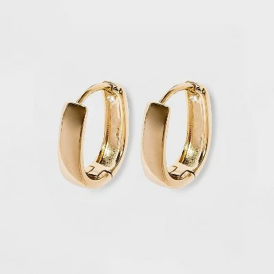 14K Gold Plated Oval Hoop Drop Earrings - A New Day™ 5 14K Gold Plated Oval Hoop Drop Earrings - A New Day™ - Image 3