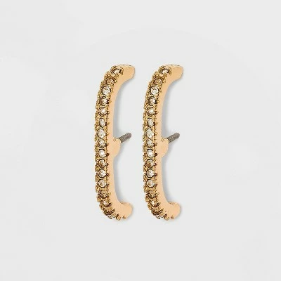 Huggie Drop Earrings - A New Day™ Gold 4 Huggie Drop Earrings - A New Day™ Gold - Image 2