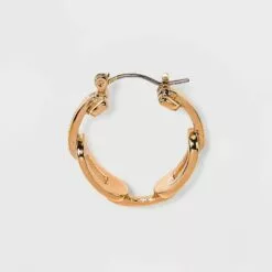 Oval Hoop Earrings - A New Day™ Gold
