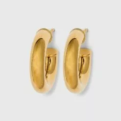 14K Gold Plated Tube Hoop Post Drop Earrings - A New Day™ -A New Day popular shop unnamed file 840